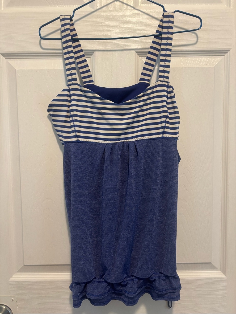 lululemon athletica Navy and White Striped Tank Dress